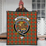 Clan MacGregor Ancient Crest Tartan Premium Quilt FC449