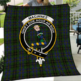 Clan MacInnes Crest Tartan Premium Quilt FC440