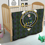 Clan MacInnes Crest Tartan Premium Quilt FC440