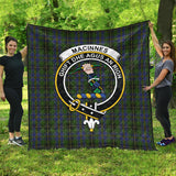 Clan MacInnes Crest Tartan Premium Quilt FC440