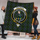 Clan MacInnes Crest Tartan Premium Quilt FC440