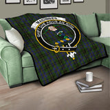 Clan MacInnes Crest Tartan Premium Quilt FC440