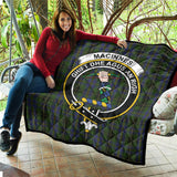 Clan MacInnes Crest Tartan Premium Quilt FC440