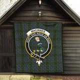 Clan MacInnes Crest Tartan Premium Quilt FC440