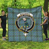 Clan MacInnes Ancient Crest Tartan Premium Quilt FC444