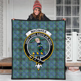 Clan MacInnes Ancient Crest Tartan Premium Quilt FC444