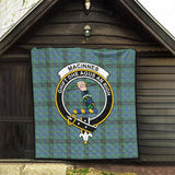 Clan MacInnes Ancient Crest Tartan Premium Quilt FC444