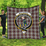 Clan MacInnes Ancient Hunting Crest Tartan Premium Quilt FC445