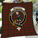 Clan MacInnes Hastie Crest Tartan Premium Quilt FC442