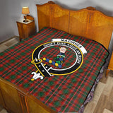 Clan MacInnes Hastie Crest Tartan Premium Quilt FC442