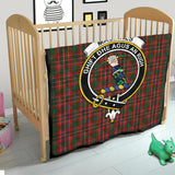 Clan MacInnes Hastie Crest Tartan Premium Quilt FC442