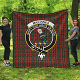 Clan MacInnes Hastie Crest Tartan Premium Quilt FC442