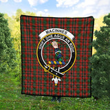 Clan MacInnes Hastie Crest Tartan Premium Quilt FC442