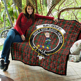 Clan MacInnes Hastie Crest Tartan Premium Quilt FC442