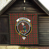 Clan MacInnes Hastie Crest Tartan Premium Quilt FC442