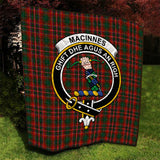 Clan MacInnes Hastie Crest Tartan Premium Quilt FC442