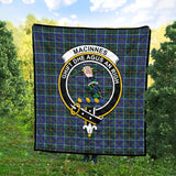 Clan MacInnes Modern Crest Tartan Premium Quilt FC441