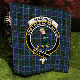 Clan MacInnes Modern Crest Tartan Premium Quilt FC441