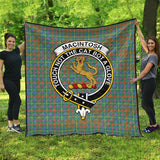 Clan MacIntosh Hunting Ancient Crest Tartan Premium Quilt FC427