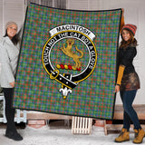 Clan MacIntosh Hunting Ancient Crest Tartan Premium Quilt FC427