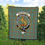 Clan MacIntosh Hunting Ancient Crest Tartan Premium Quilt FC427