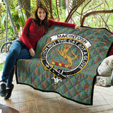 Clan MacIntosh Hunting Ancient Crest Tartan Premium Quilt FC427