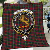 Clan MacIntosh Hunting Modern Crest Tartan Premium Quilt FC426