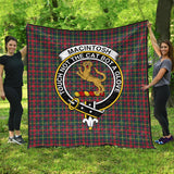 Clan MacIntosh Hunting Modern Crest Tartan Premium Quilt FC426