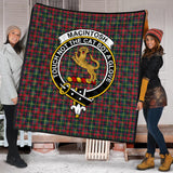 Clan MacIntosh Hunting Modern Crest Tartan Premium Quilt FC426