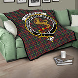 Clan MacIntosh Hunting Modern Crest Tartan Premium Quilt FC426