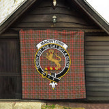 Clan MacIntosh Hunting Weathered Crest Tartan Premium Quilt FC425