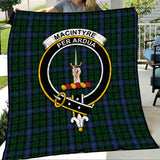 Clan MacIntyre Crest Tartan Premium Quilt FC432