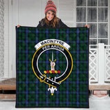 Clan MacIntyre Crest Tartan Premium Quilt FC432