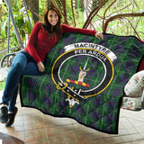 Clan MacIntyre Hunting Crest Tartan Premium Quilt FC435