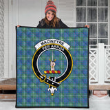 Clan MacIntyre Hunting Ancient Crest Tartan Premium Quilt FC438