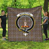 Clan MacIntyre Hunting Weathered Crest Tartan Premium Quilt FC436