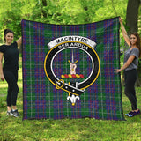 Clan MacIntyre Inglis Crest Tartan Premium Quilt FC434