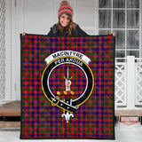 Clan MacIntyre Modern Crest Tartan Premium Quilt FC433