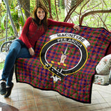 Clan MacIntyre Modern Crest Tartan Premium Quilt FC433