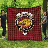 Clan MacIver Crest Tartan Premium Quilt FC429