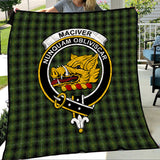 Clan MacIver Hunting Crest Tartan Premium Quilt FC431