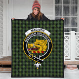 Clan MacIver Hunting Crest Tartan Premium Quilt FC431