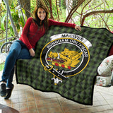 Clan MacIver Hunting Crest Tartan Premium Quilt FC431