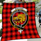 Clan MacIver Modern Crest Tartan Premium Quilt FC430