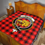 Clan MacIver Modern Crest Tartan Premium Quilt FC430