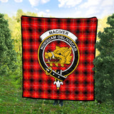 Clan MacIver Modern Crest Tartan Premium Quilt FC430