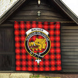 Clan MacIver Modern Crest Tartan Premium Quilt FC430