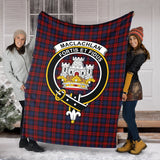 Clan MacLachlan Crest Tartan Blanket UC598