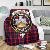 Clan MacLachlan Modern Crest Tartan Blanket UC597