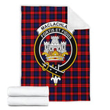 Clan MacLachlan Modern Crest Tartan Blanket UC597